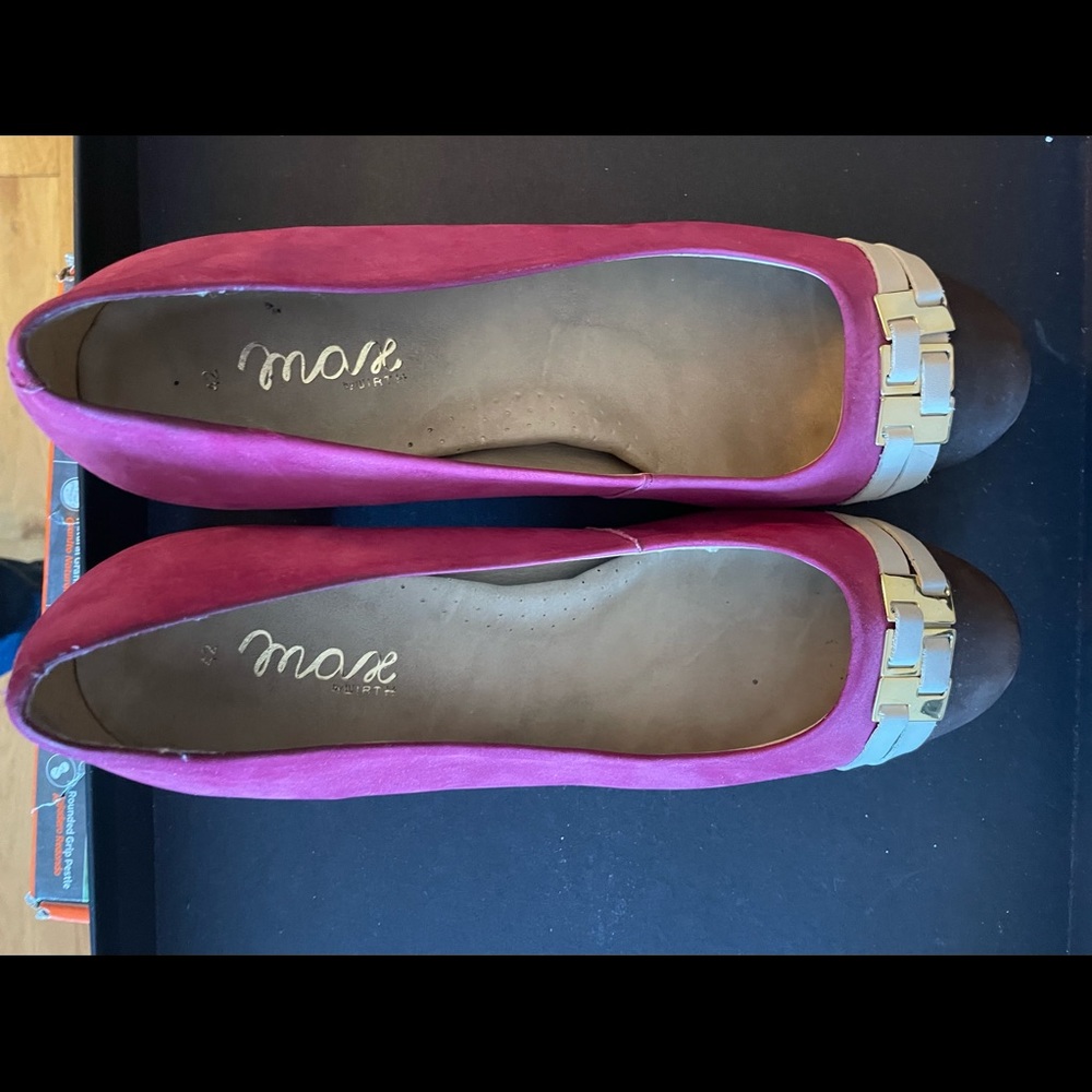color  Block heel in pink / nude / brown  by max